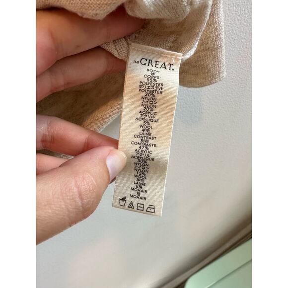 THE GREAT. Cream Textured Cardigan - Picture 7 of 11